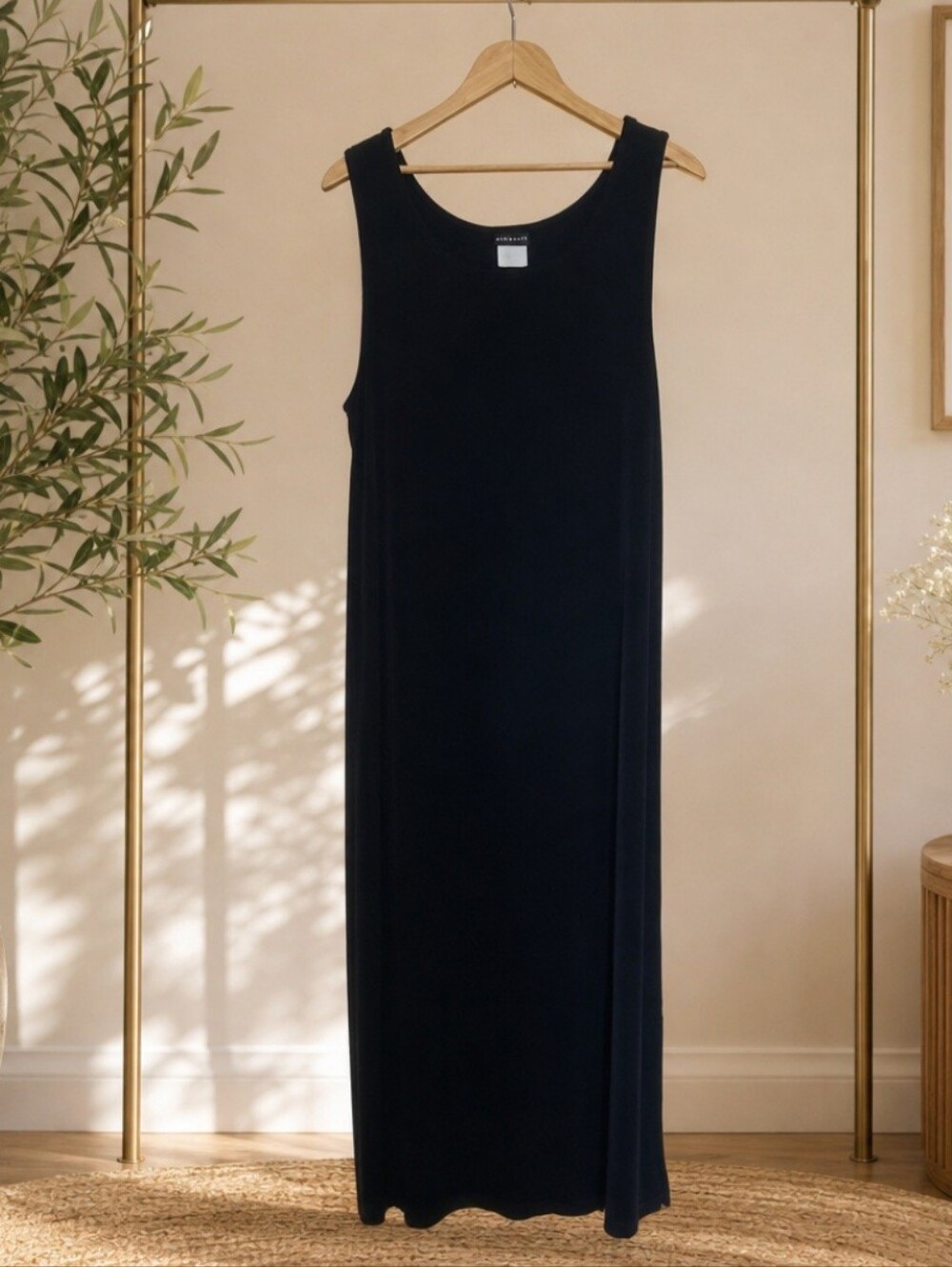 Vintage Citiknits Size Medium Black Dress